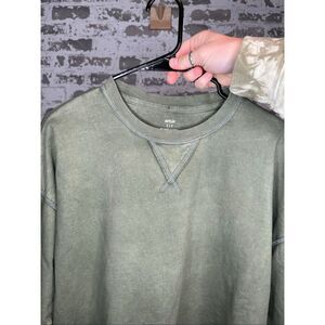 Aerie | women green crewneck distressed